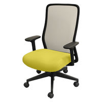 Netforce シースルーチェア チェア 肘付き オフィスチェア ブラックフレーム×座面ミモザイエロー 1脚（直送品）