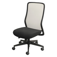 Netforce シースルーチェア チェア 肘なし オフィスチェア ブラックフレーム×座面ナイトブラック 1脚（直送品）