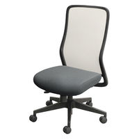 Netforce シースルーチェア チェア 肘なし オフィスチェア ブラックフレーム×座面スレイトグレー 1脚（直送品）