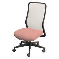 Netforce シースルーチェア チェア 肘なし オフィスチェア ブラックフレーム×座面ダリアレッド 1脚（直送品）