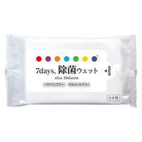 ニーズ 7days 除菌ウェット ノンアルコール スリム 10枚 NZW1103 1箱(200個入)（直送品）