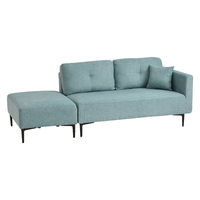タマリビング コハル カウチソファ 2人掛 幅1300mm ブルー 1台（直送品）