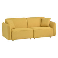 タマリビング クレール ソファ 3人掛 幅1970mm イエロー 1台（直送品）