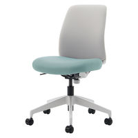 コクヨ　オプティ　ロータイプ　E1　ライトグレー×ホワイトターコイズ C02-W102CU-E138E22 1脚