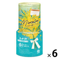 【数量限定】 スッキーリ！しあわせ運ぶミモザ 消臭芳香剤 部屋用 置き型 ミモザの香り 本体 400mL 1セット（1個×6） アース製薬
