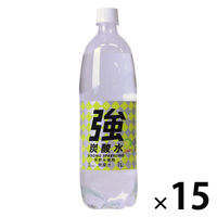 友桝飲料 強炭酸水 レモン 1L 1箱（15本入）