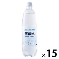 友桝飲料 炭酸水 1L 1箱（15本入）