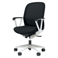 【設置込】プラス Fita2 事務イス ループ肘 ライトグレー×ブラック KB-FT00MKL BK 1脚（直送品）