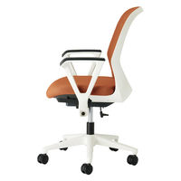 【設置込】プラス Fita2 事務イス ループ肘 ホワイト×テラコッタオレンジ KB-FT50MKL-UC OR 1脚（直送品）