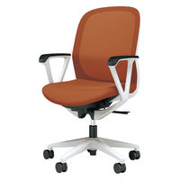 【設置込】プラス Fita2 事務イス ループ肘 ライトグレー×テラコッタオレンジ KB-FT00MKL OR 1脚（直送品）