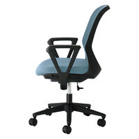 【設置込】プラス Fita2 事務イス ループ肘 ブラック×セージブルー KB-FT60MKL BL 1脚（直送品）