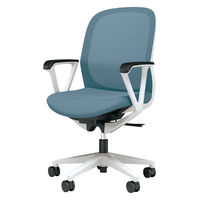 【設置込】プラス Fita2 事務イス ループ肘 ライトグレー×セージブルー KB-FT00MKL-UC BL 1脚（直送品）