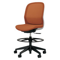 【設置込】プラス Fita2 事務イス 肘なし ハイタイプ ライトグレー×テラコッタオレンジ KC-FT05MKL OR 1脚（直送品）