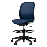 【設置込】プラス Fita2 事務イス 肘なし ハイタイプ ライトグレー×ネイビー KC-FT05MKL-UC DB 1脚（直送品）