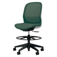 【設置込】プラス Fita2 事務イス 肘なし ハイタイプ ライトグレー×エバーグリーン KC-FT05MKL UG 1脚（直送品）