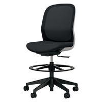 【設置込】プラス Fita2 事務イス 肘なし ハイタイプ ライトグレー×ブラック KC-FT05MKL BK 1脚（直送品）