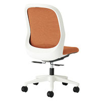【設置込】プラス Fita2 事務イス 肘なし ホワイト×テラコッタオレンジ KC-FT50MKL-UC OR 1脚（直送品）