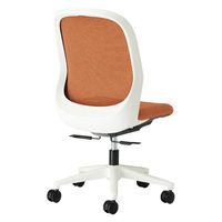 【設置込】プラス Fita2 事務イス 肘なし ホワイト×テラコッタオレンジ KC-FT50MKL OR 1脚（直送品）
