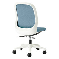 【設置込】プラス Fita2 事務イス 肘なし ホワイト×セージブルー KC-FT50MKL-UC BL 1脚（直送品）