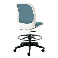 【設置込】プラス Fita2 事務イス 肘なし ハイタイプ ホワイト×セージブルー KC-FT55MKL-UC BL 1脚（直送品）