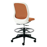 【設置込】プラス Fita2 事務イス 肘なし ハイタイプ ホワイト×テラコッタオレンジ KC-FT55MKL-UC OR 1脚（直送品）