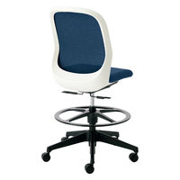 【設置込】プラス Fita2 事務イス 肘なし ハイタイプ ホワイト×ネイビー KC-FT55MKL-UC DB 1脚（直送品）
