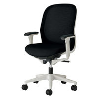 【設置込】プラス Fita2 事務イス アジャスト肘 ライトグレー×ブラック KD-FT00MKL BK 1脚（直送品）
