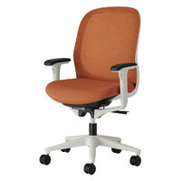 【設置込】プラス Fita2 事務イス アジャスト肘 ライトグレー×テラコッタオレンジ KD-FT00MKL OR 1脚（直送品）