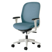 【設置込】プラス Fita2 事務イス アジャスト肘 ライトグレー×セージブルー KD-FT00MKL-UC BL 1脚（直送品）