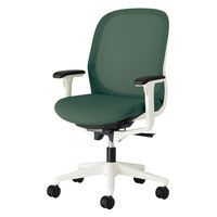 【設置込】プラス Fita2 事務イス アジャスト肘 ホワイト×エバーグリーン KD-FT50MKL UG 1脚（直送品）