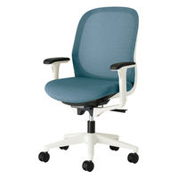 【設置込】プラス Fita2 事務イス アジャスト肘 ホワイト×セージブルー KD-FT50MKL-UC BL 1脚（直送品）