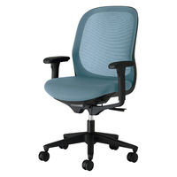 【設置込】プラス Fita2 事務イス アジャスト肘 ブラック×セージブルー KD-FT60MKL BL 1脚（直送品）