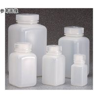 広口角型ボトル 175mL HDPE バルク/本体・キャップ別包装 1箱(250本入) 312114-0006 1箱(250本)（直送品）
