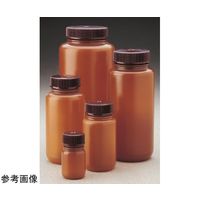 広口半透明褐色軽量ボトル 500mL HDPE バルク/本体・キャップ別包装 1箱(125本入) 312184-0016 1箱(125本)（直送品）