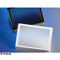 384ウェル ローフランジ クリアボトムプレート白 平底 細胞培養表面処理済み 滅菌済み フタ付 20個×5パック入 3765（直送品）