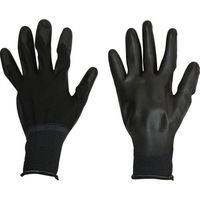 丸和ケミカル PUくろフィット 背抜き手袋 10双組 Lサイズ 960-L 1組(10双) 684-0799（直送品）