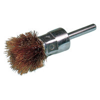 柳瀬 軸付アザミ型ブラシ 鋼線メッキ BKMA-40 40X25X6X30 1セット(1個×10)（直送品）