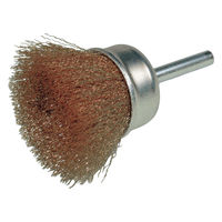 柳瀬 軸付カップブラシ 真鍮 BMCJ-65 65X25X6X35 1セット(1個×5)（直送品）