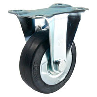 ナンシン 微音キャスター SKC-125NRBグレ- 1個（直送品）