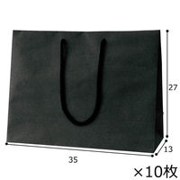 ストア・エキスプレス 【10枚】手提げ紙袋 無地ブラック 35×13×27cm 36005-1042 1セット(10枚)（直送品）