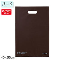 ストア・エキスプレス 【50枚】手提げポリ袋 ハード型 ブラウン 40×50cm 36046-2044 1セット(50枚)（直送品）