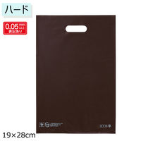 ストア・エキスプレス 【100枚】手提げポリ袋 ハード型 ブラウン 19×28cm 36046-2056 1セット(100枚)（直送品）