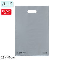 ストア・エキスプレス 【100枚】手提げポリ袋 ハード型 シルバー 25×40cm 36046-2100 1セット(100枚)（直送品）