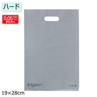 ストア・エキスプレス 【100枚】手提げポリ袋 ハード型 シルバー 19×28cm 36046-2116 1セット(100枚)（直送品）