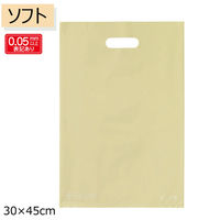 ストア・エキスプレス 【50枚】手提げポリ袋 ソフト型 アイボリー 30×45cm 36046-2442 1セット(50枚)（直送品）