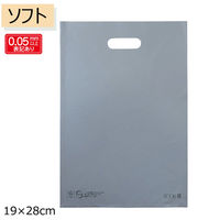 ストア・エキスプレス 【100枚】手提げポリ袋 ソフト型 シルバー 19×28cm 36046-2476 1セット(100枚)（直送品）