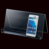 ストア・エキスプレス 【2個】透明アクリルスマートフォンスタンド 5731-1008 1セット(2個) 61-798-46-1（直送品）