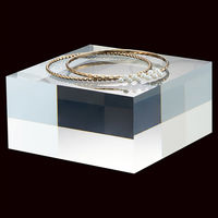 ストア・エキスプレス アクリル角柱 10cm角 高さ5cm 5731-1024 1個 61-798-57-2（直送品）