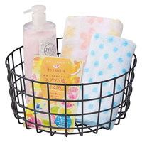 ストア・エキスプレス 【2個】丸型ワイヤーバスケット ブラック 大 6033-12 1セット(2個) 61-819-53-3（直送品）