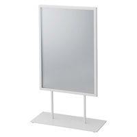 ストア・エキスプレス 【2個】スチール製ポップスタンド 小(両面仕様) A4タテ ホワイト 6265-190 1セット(2個)（直送品）